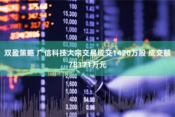 双盈策略 广信科技大宗交易成交1420万股 成交额78171万元